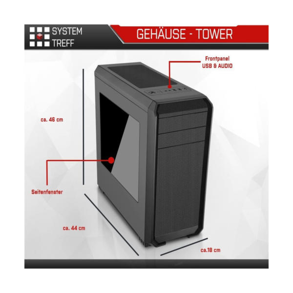 SYSTEMTREFF® Gaming PC AMD Ryzen 7 5800X 8x4.7GHz | AMD Radeon RX 6750 XT DX12 | 1TB M.2 NVMe + 2TB HDD | 32GB DDR4 RAM | WLAN Desktop Computer Rechner für Gamer, Zocker & Streamer