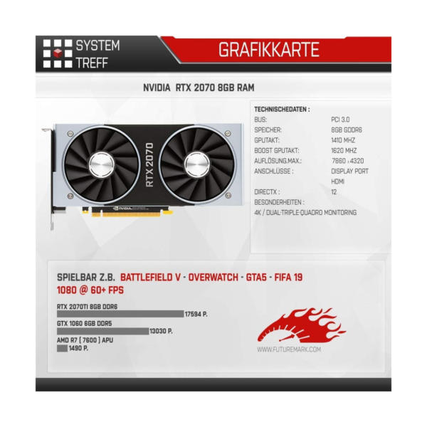 SYSTEMTREFF® Gaming PC AMD Ryzen 7 5800X 8x4.7GHz | AMD Radeon RX 6750 XT DX12 | 1TB M.2 NVMe + 2TB HDD | 32GB DDR4 RAM | WLAN Desktop Computer Rechner für Gamer, Zocker & Streamer