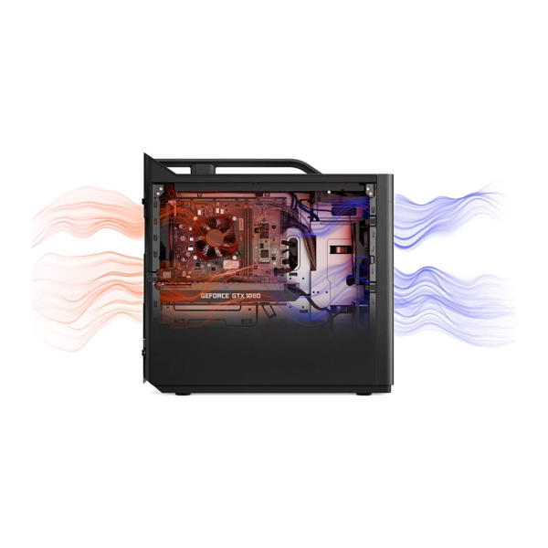 Lenovo Legion T530 Gaming Desktop-PC (Intel Core i5-9400F, 16GB RAM, 512GB SSD, DVD-Brenner, Nvidia GeForce RTX 2060, Wifi, Windows 10 Home) schwarz