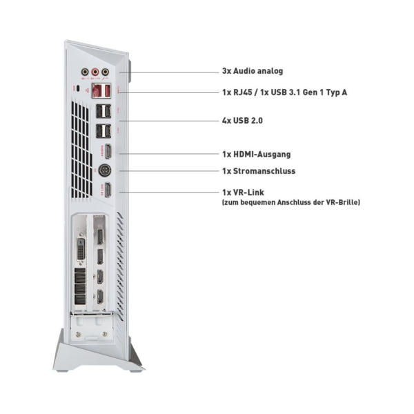 MSI Trident 3 8RC-045DE Gaming-PC (Intel Core i5-8400, 8GB DDR4, 128GB PCIe SSD + 1TB HDD, GeForce GTX 1060 3GB, Windows 10 Home) weiss