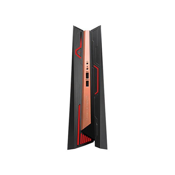 Asus ROG GR8 II-T005Z Mini Gaming-PC (Intel Core i7-7700, 16GB RAM, 256GB SSD, Nvidia GeForce GTX1060 3G-Grafikkarte, Windows 10 Professional) schwarz/kupfer