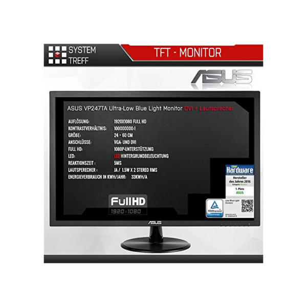 SYSTEMTREFF® Office Komplett PC Set AMD Athlon X4 970 4x4GHz | Nvidia Geforce GT 710 2GB DX12 | 256GB SSD + 1TB HDD | 8GB DDR4 RAM | Silent Desktop Paket Computer Rechner für Büro Business Multimedia