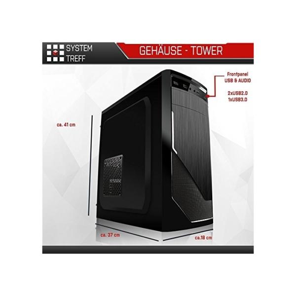 SYSTEMTREFF® Gaming PC AMD Ryzen 5 3600 6x4.2GHz | Nvidia RTX 3050 8GB DX12 | 512GB M.2 NVMe | 32GB DDR4 RAM | WLAN Desktop Computer Rechner für Gamer, Zocker & Streamer