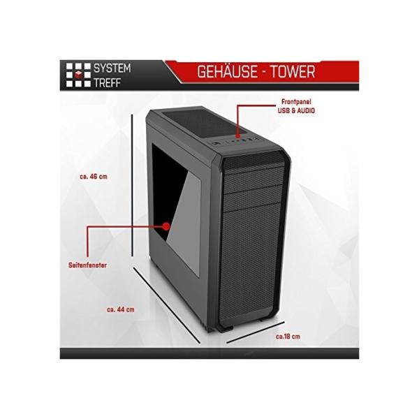 SYSTEMTREFF® Gaming PC AMD Ryzen 7 5700X 8x4.6GHz | AMD Radeon RX 6750 XT DX12 | 1TB M.2 NVMe + 2TB HDD | 32GB DDR4 RAM | WLAN Desktop Computer Rechner für Gamer, Zocker & Streamer