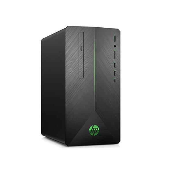 HP Pavilion Gaming 690-0515ng Desktop PC (Intel Core i7-8700, 256 GB SSD + 1 TB HDD, 16 GB DDR4 (2X 8 GB), Nvidia GeForce GTX 1060 6GB DDR5, Windows 10) schwarz / grün
