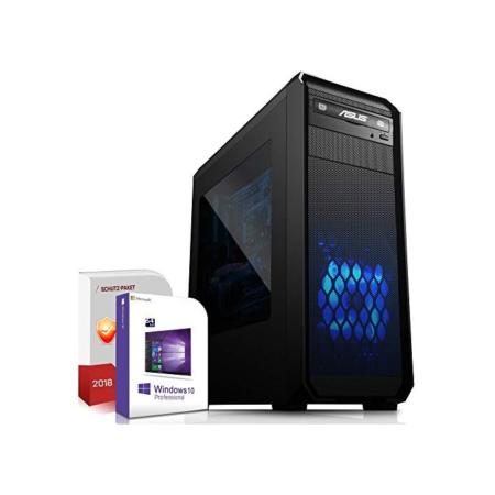 SYSTEMTREFF® Basic Gaming PC AMD Ryzen 3 4100 4x4GHz | Nvidia Geforce GTX 1630 4GB DX12 | 512GB SSD | 16GB DDR4 RAM | WLAN Desktop Computer Rechner für Gamer, Zocker