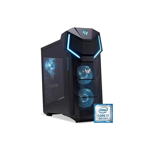 Predator Orion 5000 Gaming Desktop PC (Intel Core i7-8700, 16 GB RAM, 256 GB PCIe SSD + 1000 GB HDD, NVIDIA GeForce GTX 1060, Win 10, USB-Predator Tastatur + USB-Predator Maus) schwarz/blau