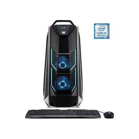 Predator Orion 9000 (PO9-900) Gaming Desktop PC (Intel Core i9-9900X, 32 GB RAM, 512 GB PCIe SSD + 2.000 GB HDD, 2x NVIDIA GeForce RTX 2080 Ti (11 GB GDDR6 VRAM), Win 10 Home) schwarz Intel Core i9-9900X 32 GB 512 GB SSD + 2 TB HDD GeForce RTX 2080 Ti