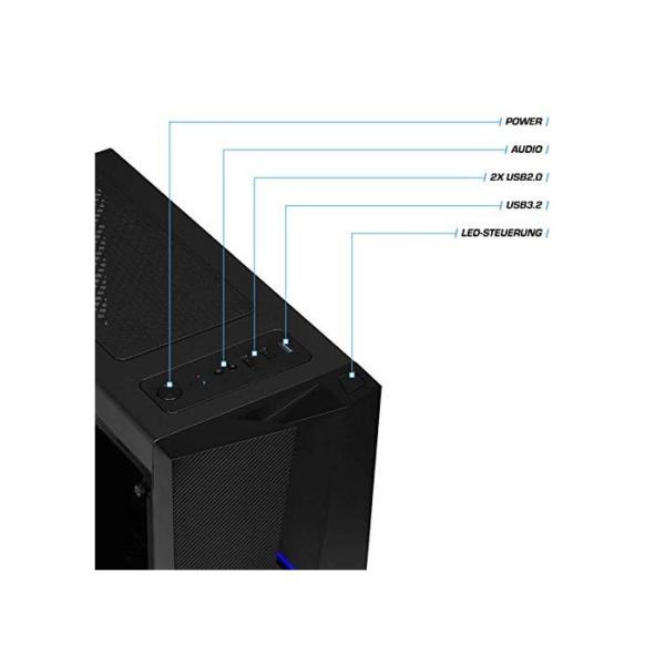 kiebel Gaming PC Thunder 11 Intel Core i5-11400F, 16GB RAM, NVIDIA GTX 1650, 500GB SSD, 2000GB HDD [184715]