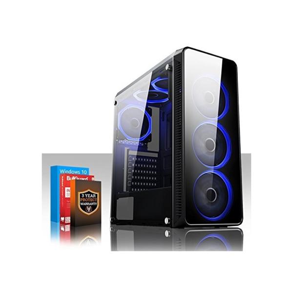 Fierce Crusader High-End Gaming PC - Schnell 4.2GHz Hex-Core AMD Ryzen 5 2600X, 1TB Festplatte, 8GB 3000MHz, AMD Radeon RX 570 8GB, Windows 10 installiert 1136440