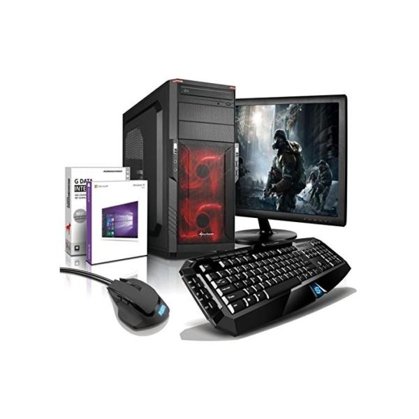 Komplett PC-Paket Gaming/Multimedia Computer mit 3 Jahren Garantie! | Quad-Core! AMD A10-8750 4 x 4000 MHz | 16GB DDR3 | 3TB HDD | USB3 | WiFi | Win10 Prof 64-Bit | 24