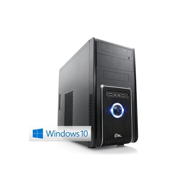 CSL Sprint D10085X (Quad) Multimedia PC inkl. Windows 10 - AMD A8-9600 APU 4X 3100 MHz, 8 GB RAM, 240 GB M.2 SSD, MSI Mainboard, Radeon R7 Grafik, GigLAN, USB 3.1, HD Audio, Windows 10