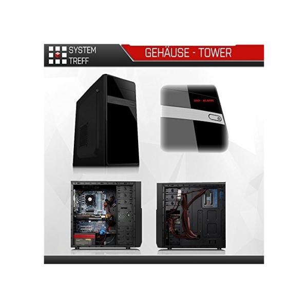 SYSTEMTREFF® PC System AMD Ryzen 5 PRO 4650G 6x4.3GHz | AMD RX Vega 7 4K HDMI DX12 | 256GB M.2 + 1TB HDD | 16GB DDR4 RAM | WLAN Silent Desktop Computer Rechner für Büro Business Multimedia