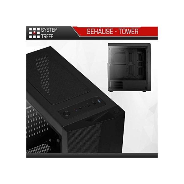 SYSTEMTREFF® Basic Gaming PC AMD Ryzen 5 5600G 6x4.4GHz | AMD RX Vega 7 4K HDMI DX12 | 256GB M.2 | 16GB DDR4 RAM | WLAN Desktop Computer Rechner für Gamer, Zocker