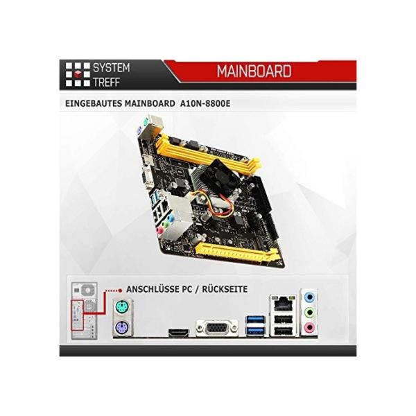 SYSTEMTREFF® PC System AMD Ryzen 5 PRO 4650G 6x4.3GHz | AMD RX Vega 7 4K HDMI DX12 | 512GB SSD + 1TB HDD | 16GB DDR4 RAM | WLAN Silent Desktop Computer Rechner für Büro Business Multimedia