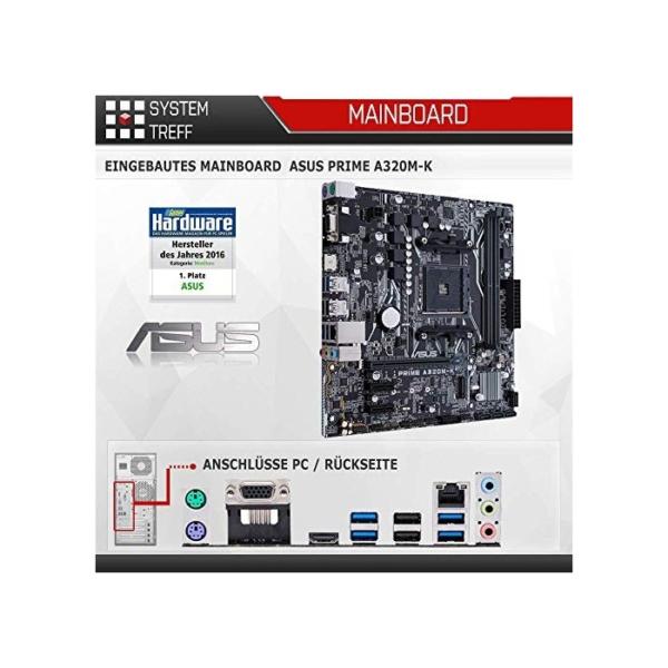 Gaming PC SYSTEMTREFF AMD Ryzen 5 3400G Radeon RX Vega 11