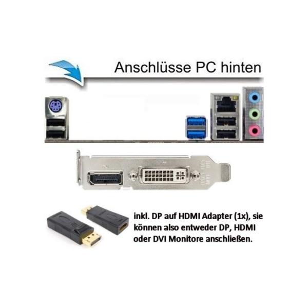 shinobee Ryzen3 Allround PC mit 3 Jahren Garantie! AMD Ryzen3 1200 Quad Core Prozessor, 3.4 GHz | 16GB DDR4 | 512 GB SSD | DVD | Radeon 7350 | Windows 10 Pro | MS Office Vollversion | #6554