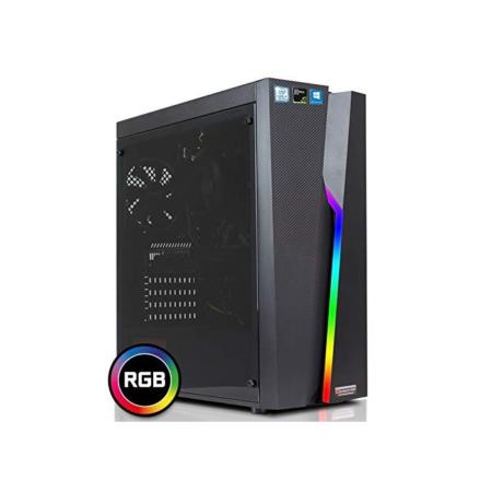 dcl24.de [12160] Gaming PC Bolt RGB Intel i5-9600KF 6x3.7 GHz - 240GB SSD & 1TB HDD, 16GB DDR4, GTX1650 Super 4GB, WLAN, Windows 10 Pro Spiele Computer Rechner