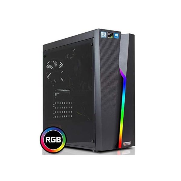 dcl24.de [12160] Gaming PC Bolt RGB Intel i5-9600KF 6x3.7 GHz - 240GB SSD & 1TB HDD, 16GB DDR4, GTX1650 Super 4GB, WLAN, Windows 10 Pro Spiele Computer Rechner