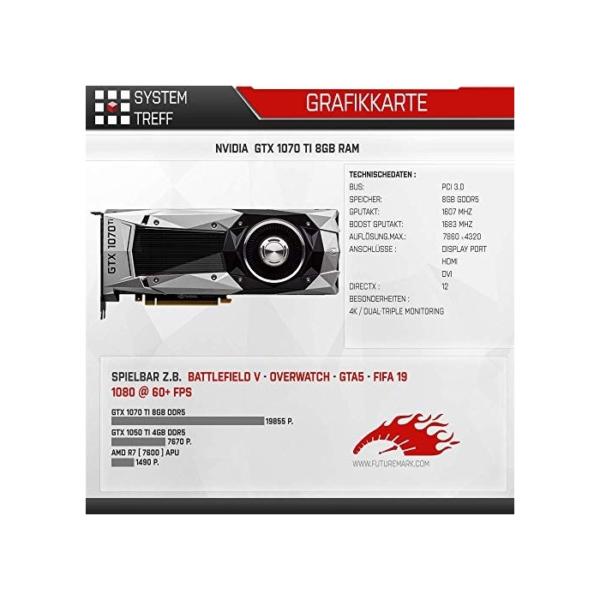 SYSTEMTREFF® Gaming PC AMD Ryzen 7 5800X 8x4.7GHz | Nvidia GeForce RTX 3060 12 GB DX12 | 512GB M.2 NVMe + 2TB HDD | 16GB DDR4 RAM | Windows 11 | Desktop Computer Rechner für Gamer, Zocker & Streamer
