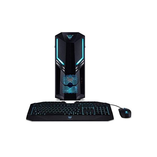Acer Predator Orion 3000 (PO3-600) Desktop PC (Intel Core i7-8700, 16GB RAM, 2000GB HDD, 256GB SSD, NVIDIA GeForce RTX 2070, Win 10 Home) schwarz/blau
