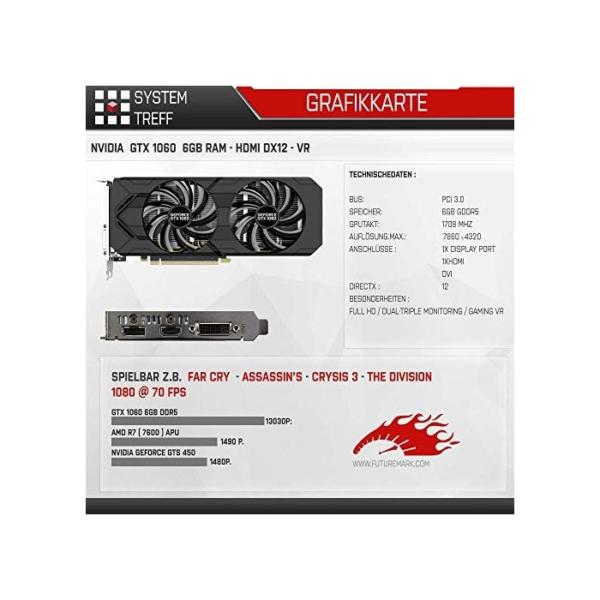 SYSTEMTREFF® Gaming PC Intel Core i7-11700K 8x5GHz | Nvidia Geforce RTX 2060 6GB DX12 | 1TB M.2 NVMe | 16GB DDR4 RAM | WLAN Desktop Computer Rechner für Gamer, Zocker & Streamer