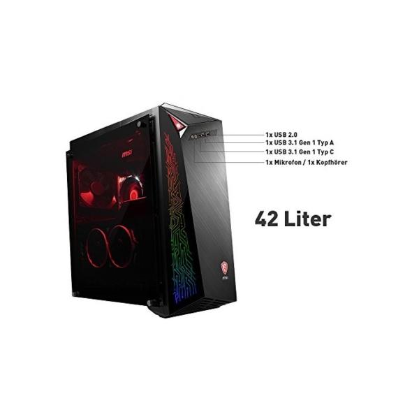 MSI Infinite A 8RC-245DE Gaming-PC (Intel Core i5+ 8400, GeForce GTX 1060 6GB, 128GB PCIe SSD + Intel Optane 16GB M.2 PCIe Systembeschleunigung + 1TB HDD, 8GB DDR4, Windows 10 Home) schwarz