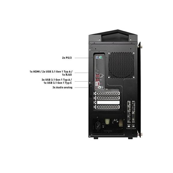 MSI Infinite A 8RC-245DE Gaming-PC (Intel Core i5+ 8400, GeForce GTX 1060 6GB, 128GB PCIe SSD + Intel Optane 16GB M.2 PCIe Systembeschleunigung + 1TB HDD, 8GB DDR4, Windows 10 Home) schwarz