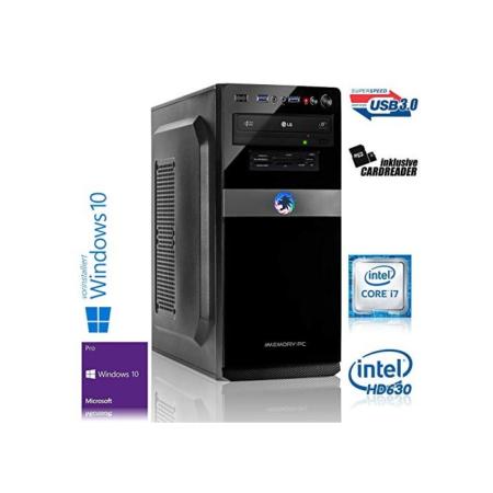 Intel Business & Multimedia PC i7-8700 6X 3.2 GHz, 16 GB DDR4, 960 GB SSD + 2TB HDD, UHD Graphics 630, Windows 11 Pro 64bit