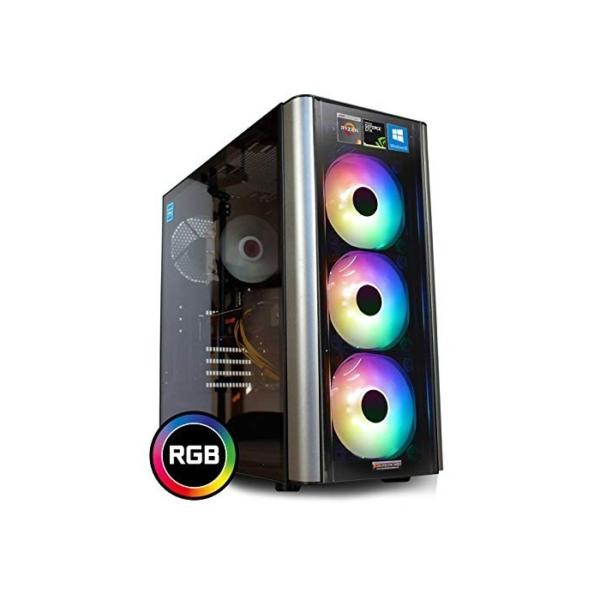 dcl24.de [11285] Gaming PC RGB Level 20 AMD Ryzen 3-3200G 4x3.6 GHz - 240GB SSD & 1TB HDD, 16GB DDR4, GTX1660 6GB, WLAN, Windows 10 Pro Spiele Computer Rechner