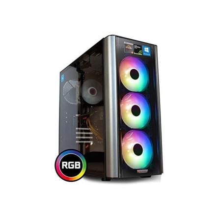 dcl24.de [11297] Gaming PC RGB Level 20 AMD Ryzen 5-3400G 4x3.7 GHz - 240GB SSD & 1TB HDD, 16GB DDR4, GTX1660 6GB, WLAN, Windows 10 Pro Spiele Computer Rechner