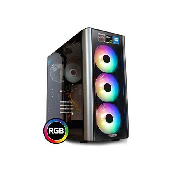 dcl24.de [11299] Gaming PC RGB Level 20 AMD Ryzen 5-3400G 4x3.7 GHz - 240GB SSD & 1TB HDD, 16GB DDR4, GTX1650 Super 4GB, WLAN, Windows 10 Pro Spiele Computer Rechner