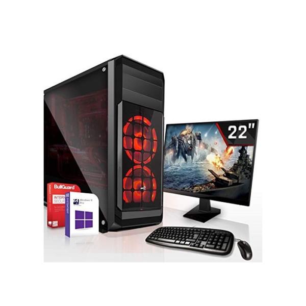 SYSTEMTREFF® Office Komplett PC Set AMD Ryzen 7 5700G 8x4.6GHz | AMD Radeon RX Vega 8 4K HDMI DX12 | 1TB M.2 NVMe | 16GB DDR4 RAM | Silent Desktop Paket Computer Rechner für Büro Business Multimedia