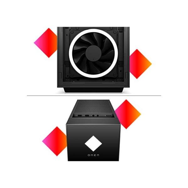 OMEN GT13-0013ng Gaming Desktop (Intel Core i9-10900KF, HyperX XMP 64GB DDR4 RAM, 1TB HDD, 1TB SSD, Nvidia GeForce RTX 2080Ti 11GB GDDR6, RGB, Windows 10) schwarz mit Seitenfenster