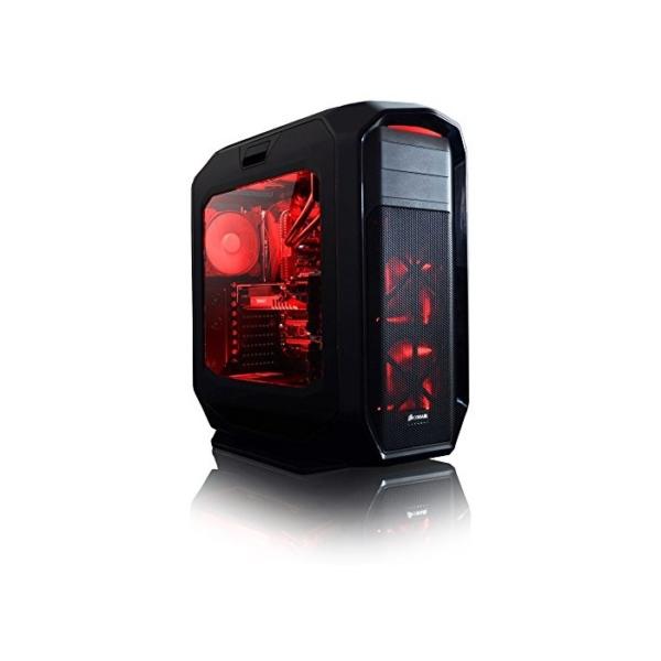 Vibox Zion 9 Gaming-PC (Intel i7-5820K, 32GB RAM, 3TB Festplatte, Nvidia Geforce GTX Titan X, Windows 10) schwarz/rot