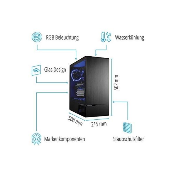 MEDION ERAZER Enforcer X10 Gaming Desktop PC (Intel Core i7-10700k, 32GB DDR4 RAM, 1TB PCIe SSD, 2TB HDD, NVIDIA GeForce RTX 2080 SUPER 8GB GDDR6 VRAM, WLAN, Ohne OS)