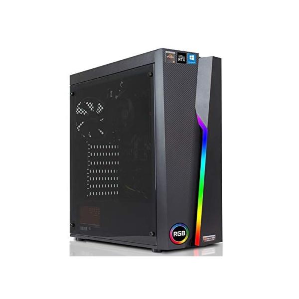 dcl24.de [11498] Gaming PC Bolt RGB AMD Ryzen 5-3600 6x4.2 GHz Turbo - 480GB SSD & 2TB HDD, 32GB DDR4, RTX2060 Super 8GB, WLAN, Windows 10 Pro Spiele Computer Rechner