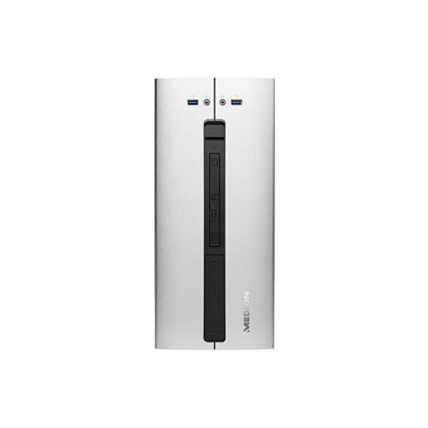 MEDION AKOYA M80 Desktop-PC (Intel Core i3-8100, 8 GB RAM, 1 TB HDD, Intel Graphics, Windows 10), silberfarben