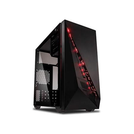 VIBOX VBX-PC-1494 Cerberus Paket 12 54,6 cm (21,5 Zoll) Gaming Desktop-PC (Intel pentium_dual_core K-G3258 4.4GHz, 16GB RAM, 2240GB HDD, NVIDIA Geforce GTX 750 Ti, Win 10 Home) rot