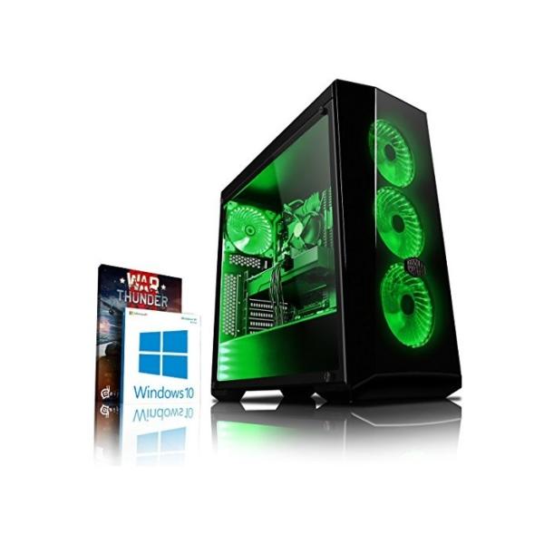 Vibox VBX-PC-278255 Gaming Desktop PC (Intel Core i7 8700K, 1000GB Festplatte, 8GB RAM, NVIDIA GeForce GTX 1080 Ti, Win 10 Home) Grün