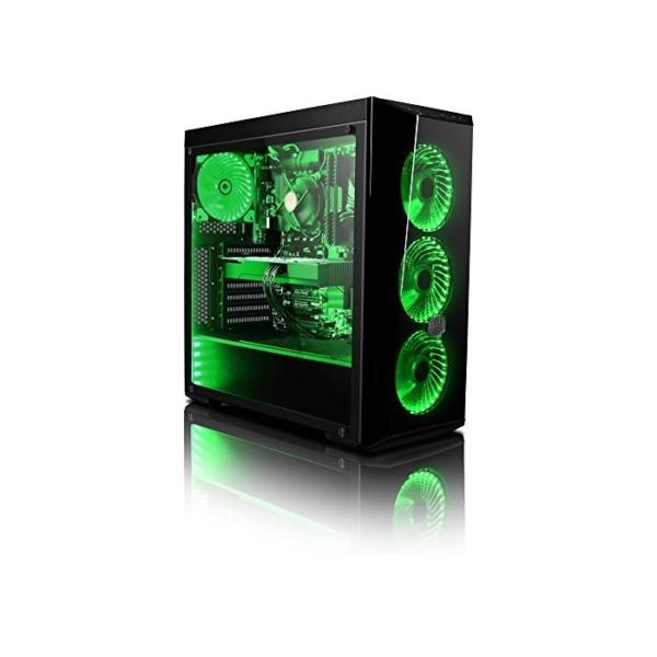 Vibox VBX-PC-278255 Gaming Desktop PC (Intel Core i7 8700K, 1000GB Festplatte, 8GB RAM, NVIDIA GeForce GTX 1080 Ti, Win 10 Home) Grün