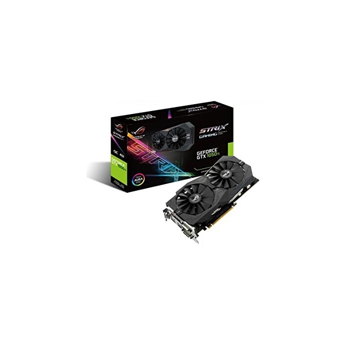 Asus ROG Strix-GTX1050TI-4G Gaming Nvidia GeForce Grafikkarte (PCIe 3.0, 4GB GDDR5 Speicher, HDMI, 2 x DVI-D, Displayport)