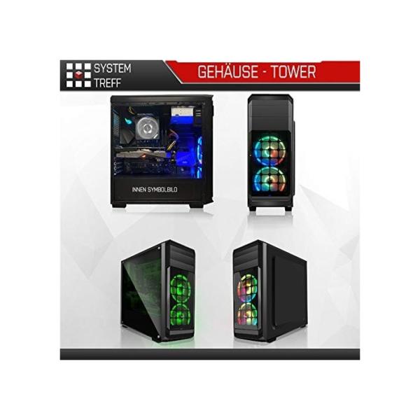 SYSTEMTREFF® Gaming PC Intel Core i5-11400F 6x2.6GHz | Nvidia RTX 3050 8GB DX12 | 512GB M.2 NVMe + 1TB HDD | 32GB DDR4 RAM | WLAN Desktop Computer Rechner für Gamer, Zocker & Streamer