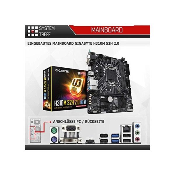 SYSTEMTREFF® Gaming PC Intel Core i5-11400F 6x2.6GHz | Nvidia RTX 3050 8GB DX12 | 512GB M.2 NVMe + 1TB HDD | 32GB DDR4 RAM | WLAN Desktop Computer Rechner für Gamer, Zocker & Streamer