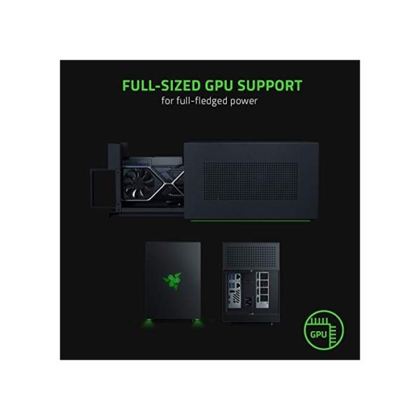 Razer Tomahawk Gaming Desktop - Modularer SFF-Gaming-Desktop mit NVIDIA GeForce RTX 3080 (Intel i9-9980HK, 16GB DDR4 RAM, 512GB PCIe + 2TB HDD, 750W Netzteil) Schwarz