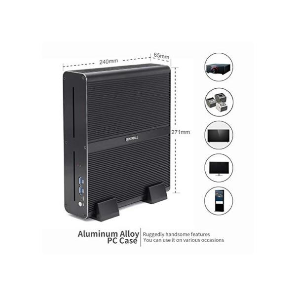 qikemall Mini PC Windows 10,Mini Gaming PC Core I7 7820HQ/HK, GeForce GTX 1650 4GB,16GB RAM DDR4, 512G NVME SSD 1TB HDD,Mini Computer HDMI DP DVI-D Optical Type-C WI-FI 6