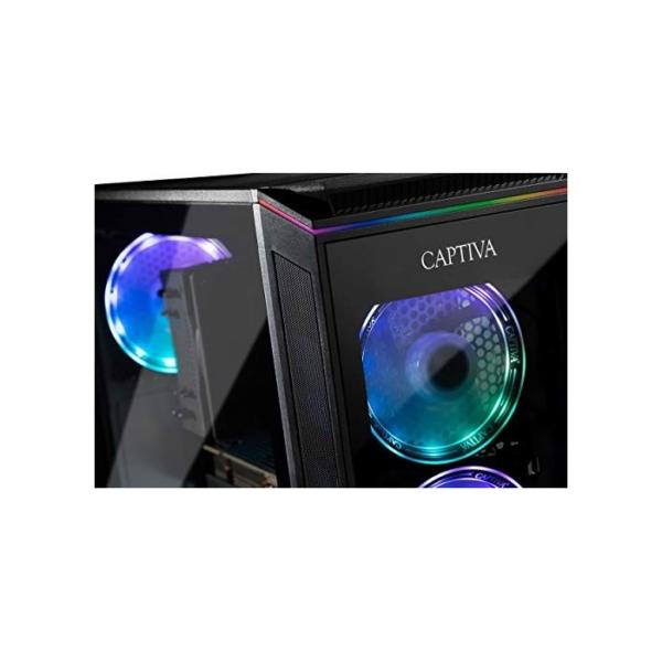 Captiva G15AG 21V3 Gaming-PC | AMD Ryzen 5 5600X | B550 Mainboard | NVIDIA RTX 3070 8GB | 16GB DDR4 RAM | SSD 500GB M.2 NVME | HDD 2TB | Luftkühlung | RGB Lüfter | Windows 10 Home | PC Spiele