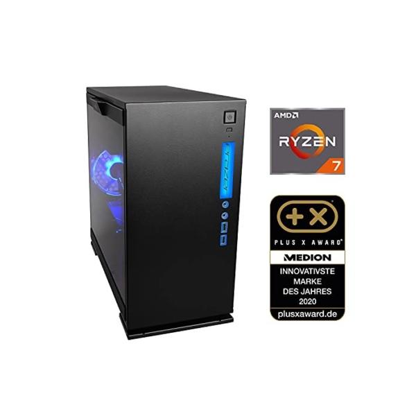 MEDION ERAZER Engineer X15 Gaming Desktop PC (AMD Ryzen 7 5800X Desktop-Prozessor, 16GB DDR4 RAM, 1TB SSD, 4TB HDD, NVIDIA GeForce RTX 3060 Ti, Win 10 Home)