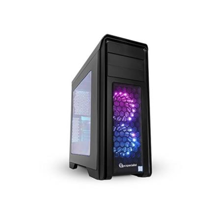 PC Specialist Omega Impact IV Gaming Desktop (Intel Core i5-7500 Quad Core Prozessor, 8 GB DDR4 RAM, 1 TB HDD, 6 GB NVIDIA GeForce GTX 1060 Grafikkarte, Windows 10) Schwarz