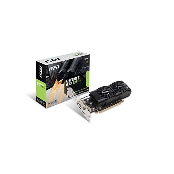 MSI GeForce GTX 1050 TI 4GT LP 4GB Nvidia GDDR5 1x HDMI, 1x DP, 1x DL-DVI-D, 2 Slot Low Proflie, Afterburner OC, Nvidia G-Sync, Grafikkarte